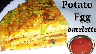Potato Omelette Recipe|Easy Breakfast Recipe|Easy Snacks Recipe|Kids Tiffin Box Idea|Toasted