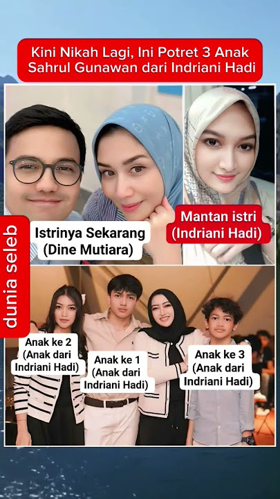 now married again, this is a portrait of Sahrul Gunawan's children from Indriani Hadi #shortsfeed...