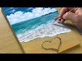 Easy Way to Paint a Beach Scene / Acrylic Painting for Beginners