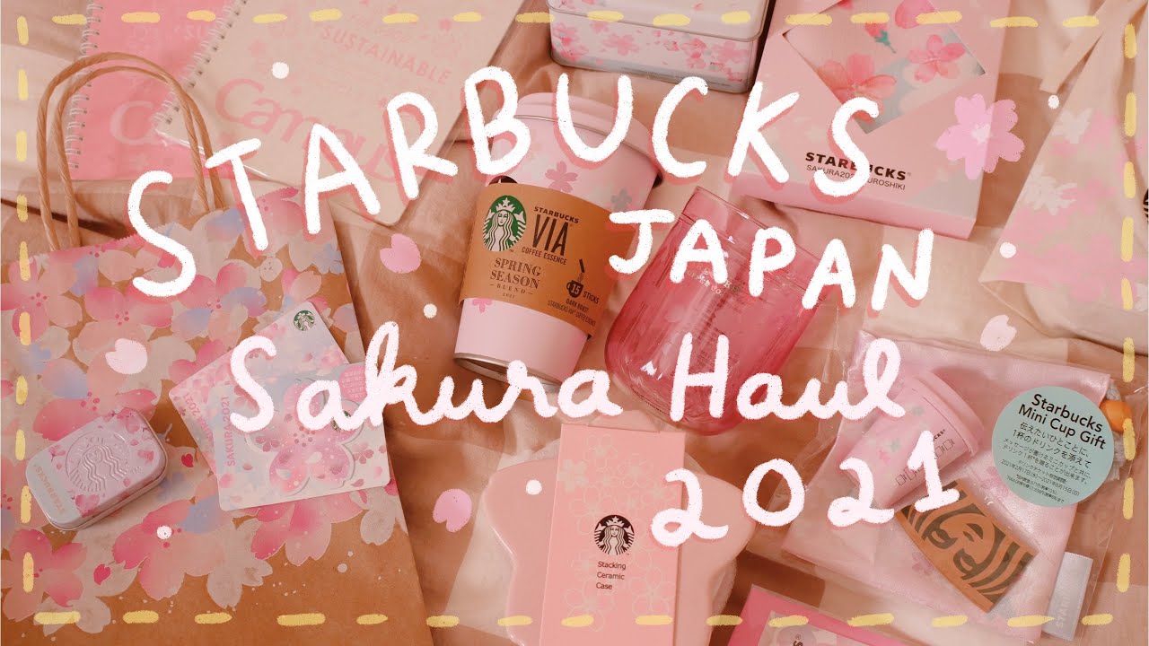 🌸 What I Got From Starbucks Japan Sakura 2021 Collection 🌸  | ASMR Japan Haul | Rainbowholic