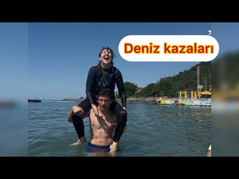Fatma’yla hertelden yüzme öğreniyor. Karadeniz Tatili