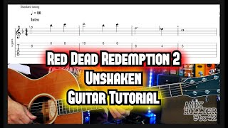 Video thumbnail of "Red Dead Redemption 2 Unshaken Guitar Lesson Tutorial"