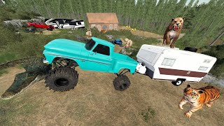 Campers Get Attacked by Wild Animals | Farming Simulator 22