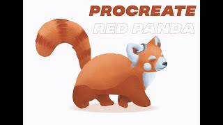 Red panda in procreate