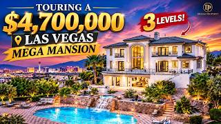 Touring a $4.7M Las Vegas Mega Mansion with 3 Levels!