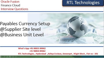 Oracle Fusion Cloud Finance | Supplier Invoice Currency setups | Foreign Currency Invoice Payments
