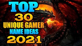 Top 30 Unique Gamer Name Ideas || Cool & Unique names for #freefire and #pubg || #Axomff9