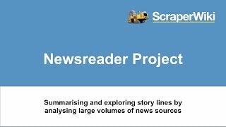 ScraperWiki NewsReader Project