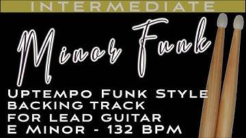 "Minor Funk!" - Drumless Uptempo Funk Style Backing Track with CLICK - 132 BPM