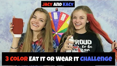 3 Color Eat It or Wear It Challenge ~ Jacy and Kacy