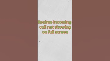 Realme incoming call not showing on full screen #shorts #ytshorts #smartphone