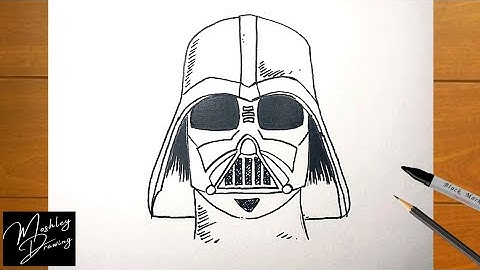 How to Draw Darth Vader Helmet Easy Step by Step