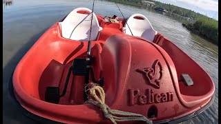 Fishing in a Paddle Boat! | Emma Lake Riding Paddle Boat