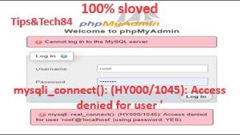 Mysqli::real_connect(): (HY000/1045): Access denied for user ‘root’@’localhost’ (using password: YES