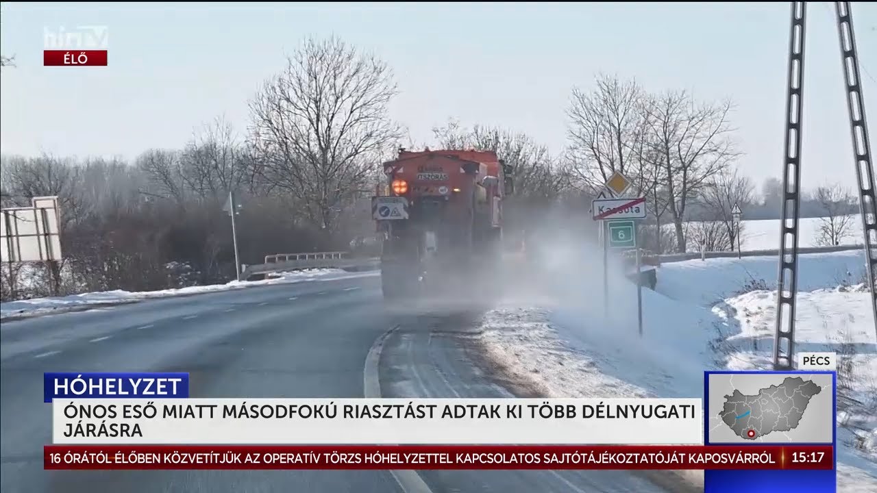 Ónos eső miatt másodfokú riasztást adtak ki több délnyugati járásra - HírTV