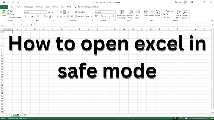 Lỗi excel failed to launch in safe mode năm 2024