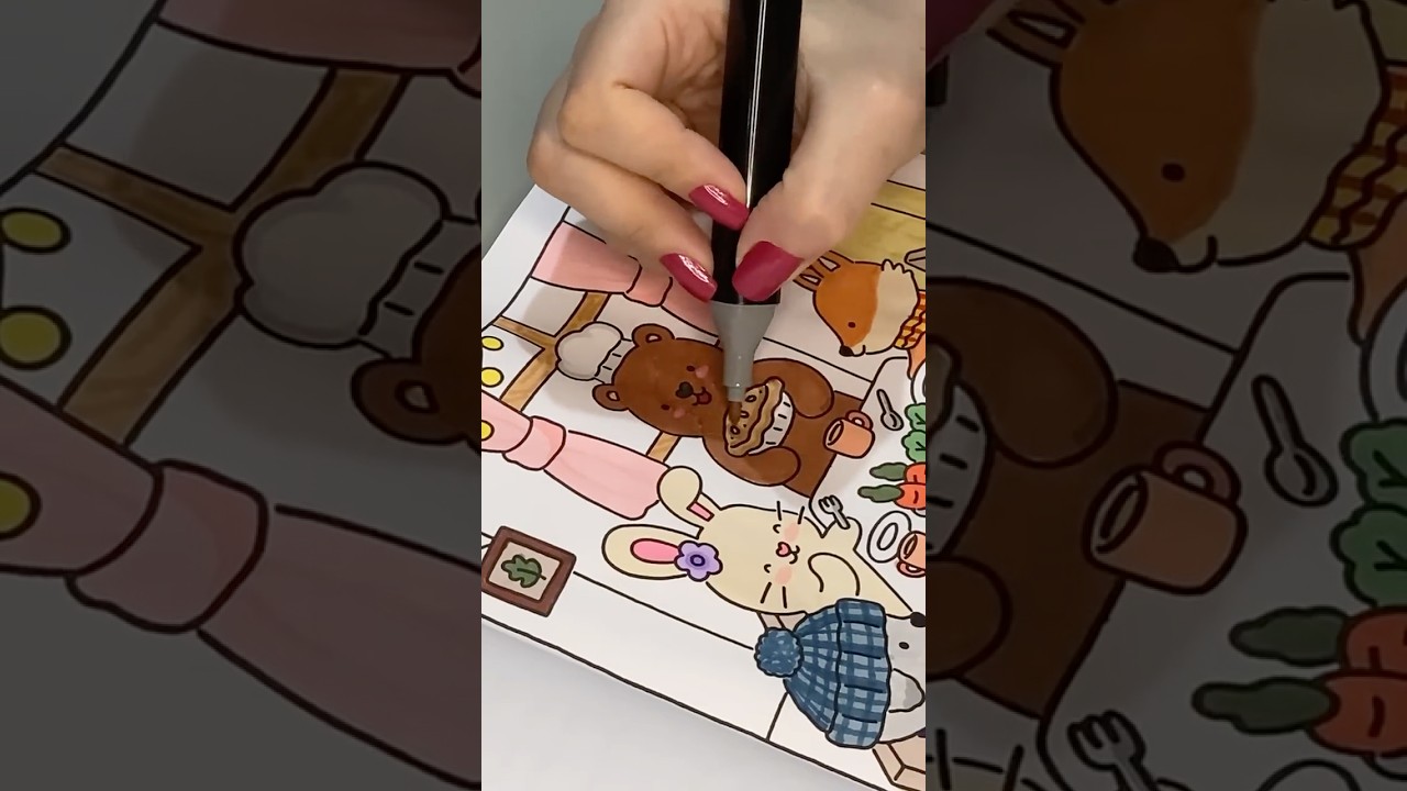 Color With Me | Fuzzy Hygge Super Cute Coloring Book 🌸#01