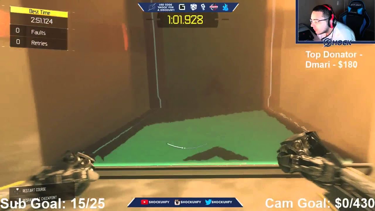 BLACK OPS 3 - INTERMEDIATE SIDEWINDER FREERUN - MY BEST TIME