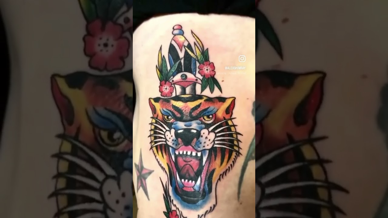 Old school tiger on the roar “tigertattoo