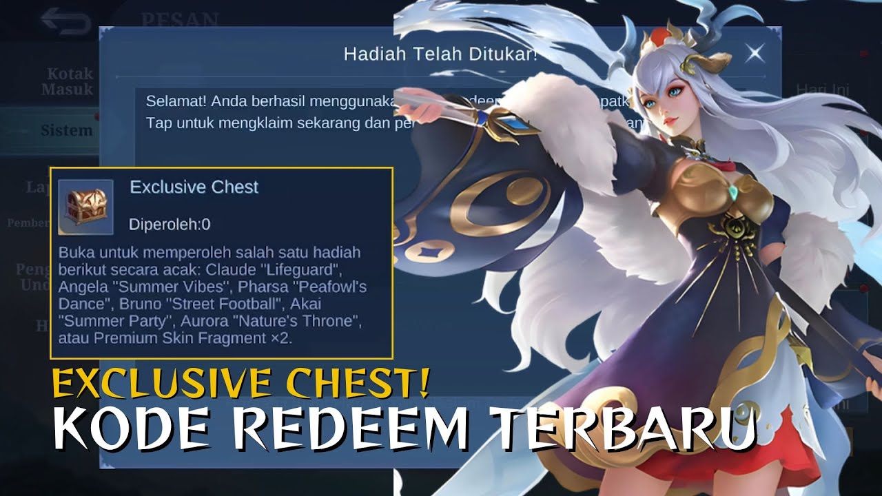 Kode Redeem Mobile Legends Hari Ini Terbaru - YouTube