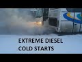 Extreme DIESEL hard cold start compilation #34 | Odpalanie diesli na mrozie