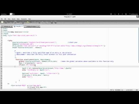 Write a PHP Site Map Generator