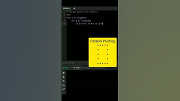 Hollow square star pattern | pattern Printing in python #viralshort
