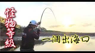 桃園海邊河口遇到怪物魚種!!神奇釣組特別的釣法!!未曾見過!!