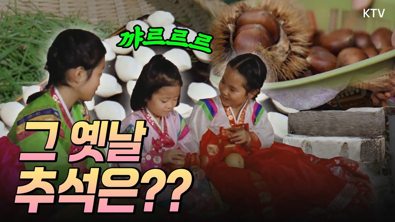 맷돌로 콩을 갈아 소를 만들고, 직접 딴 솔잎 위에 송편을 쪄내던 부엌. 오색 한복을 곱게 차려입은 아이들이 모여 알밤을 줍던, 웃음 가득했던 그 시절 추석! (1981년 제작)