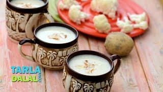 Cream of Cauliflower and Almond Soup by Tarla Dalal