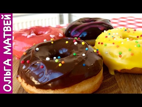 Американские Пончики (Донаты) Покрытые Шоколадом | Donuts Recipe, English Subtitles