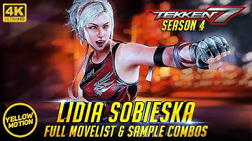 TEKKEN 7 | Lidia Sobieska Full Movelist Rundown + 15 Sample Combos | DLC Season 4