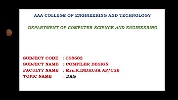 #Compiler_Design |  Directed Acyclic Graph| DAG with Example | Code Optimisation | Compiler Design