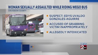 Woman sexually assaulted while riding WeGo bus