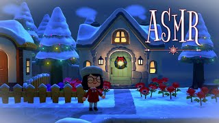 ASMR | ❄️ Cozy Winter Walk in Animal Crossing | Crunchy snow sounds ❄️