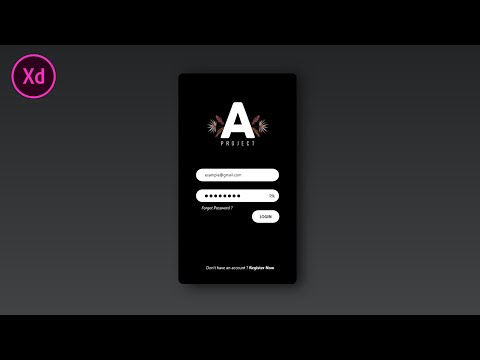 Minimalist Login Screen UI Design - Adobe XD