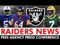 Raiders Free Agency Press Conference REACTION Ft. Tyler Linderbaum, Quay Walker &amp; Kwity Paye