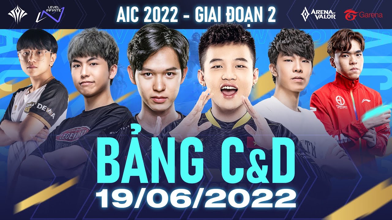 AIC 2022 – V GAMING VỮNG CHẮC NGÔI ĐẦU BẢNG | VÒNG BẢNG GIAI ĐOẠN 2 – NGÀY 19/06 | BẢNG C & D