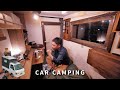 【車中泊の旅】山奥で一人車中泊。新しい車で春を感じる旅｜DIY軽トラックキャンピングカー｜104