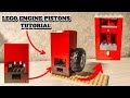 Lego engine pistons tutorial and review.