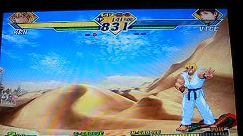 Capcom Marathon X1  Part 5 Capcom Vs Snk 2 One On One Single Mode Match Ken Masters Gameplay