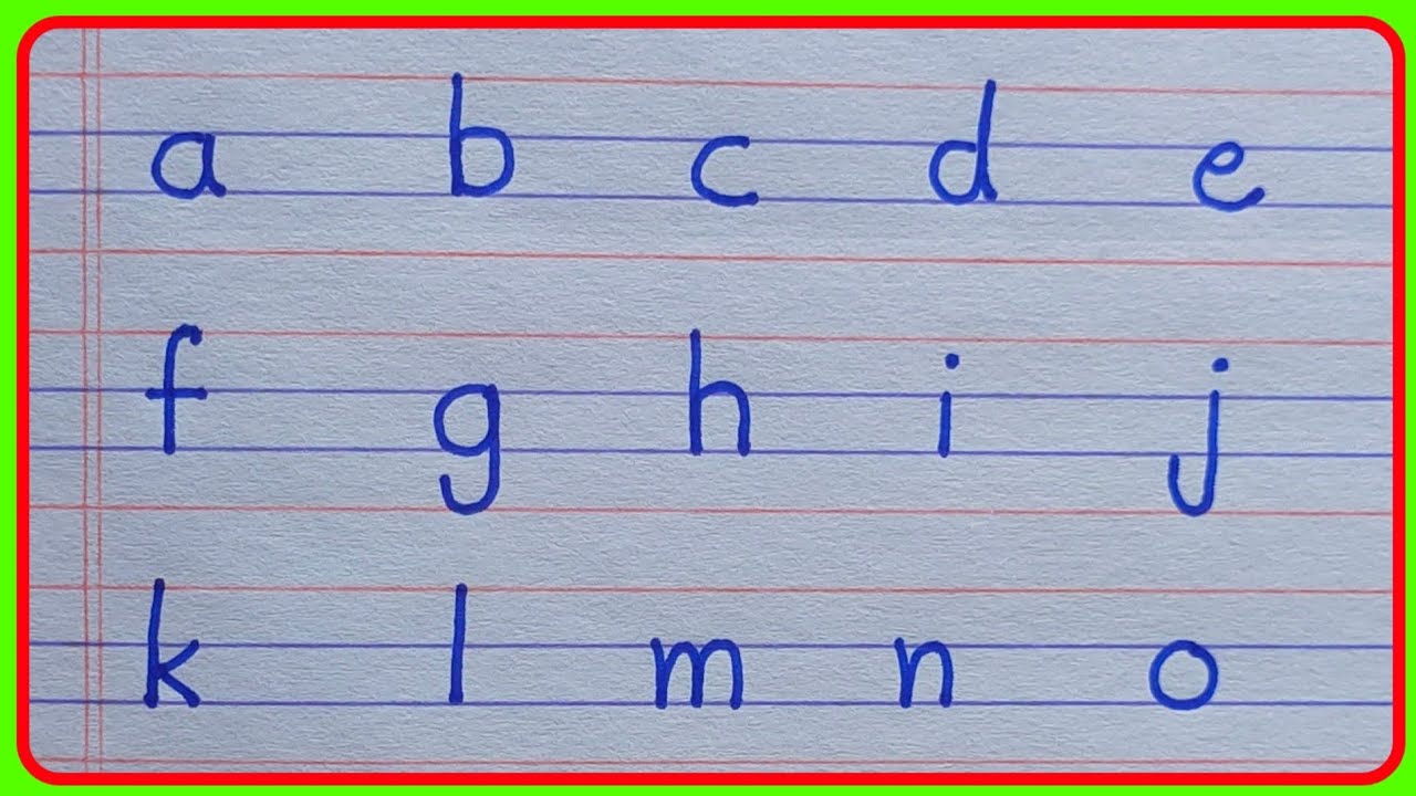 English writing small letters a-z | English handwriting small letter ...