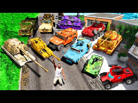 Collecting SECRET MILITARY VEHICLES in GTA 5!