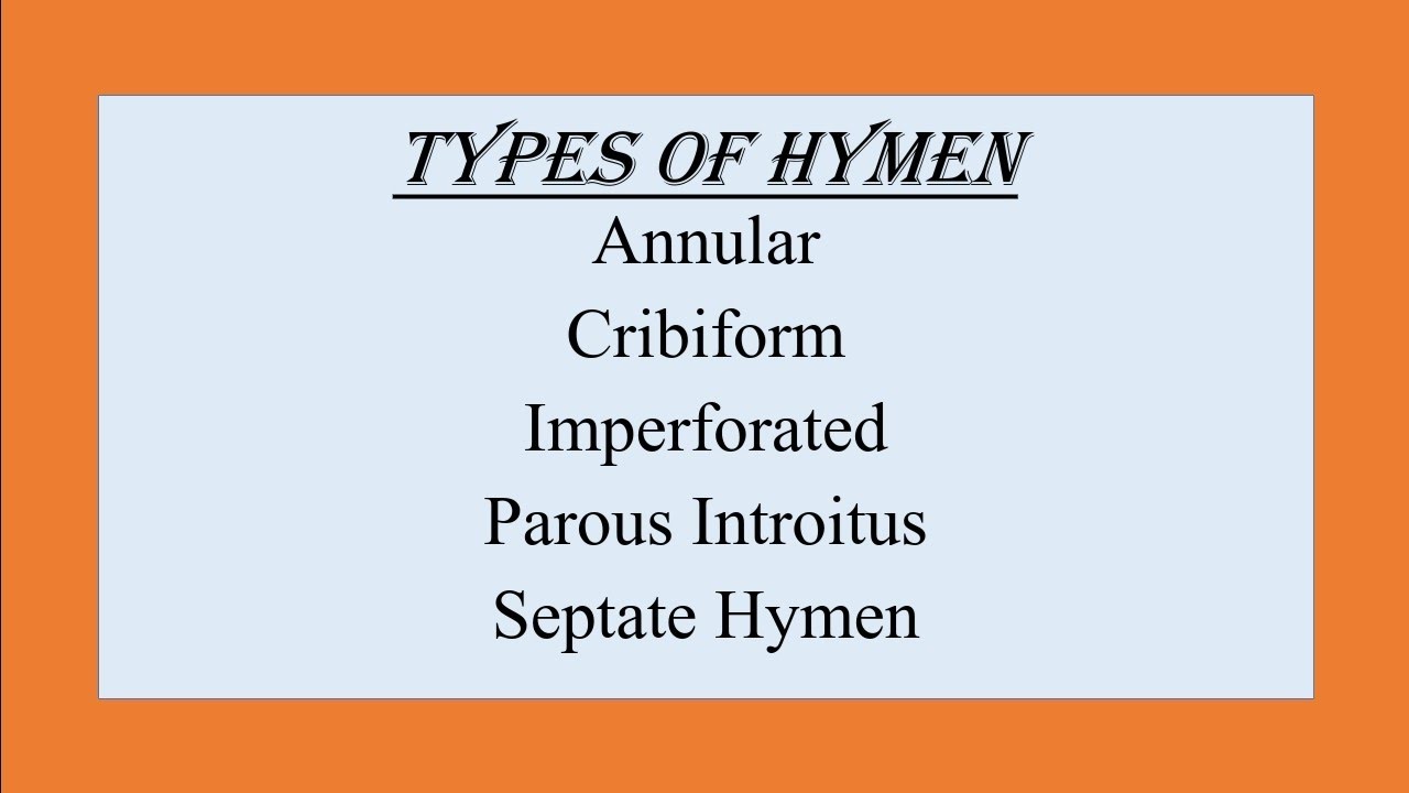 Types Of Hymen Youtube