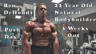 Introducing 22 Year Old Natural Bodybuilder Ben DeHondt  Push Training