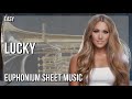 SUPER EASY Euphonium Sheet Music: How to play Lucky  by Colbie Caillat ft Jason Mraz