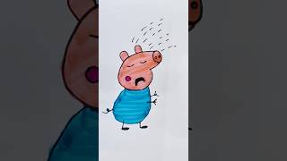 George crying 🐷easy drawing #peppapig #crying #pipafuntv #drawing #viral #art #youtubeshorts