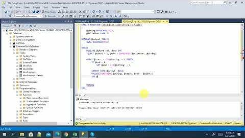 Split String Using Table Valued Function In SQL Server #function