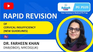 Rapid Revision of Cervical Insufficiency (New Guidelines) by Dr. Farheen Khan | Aakash PG Plus