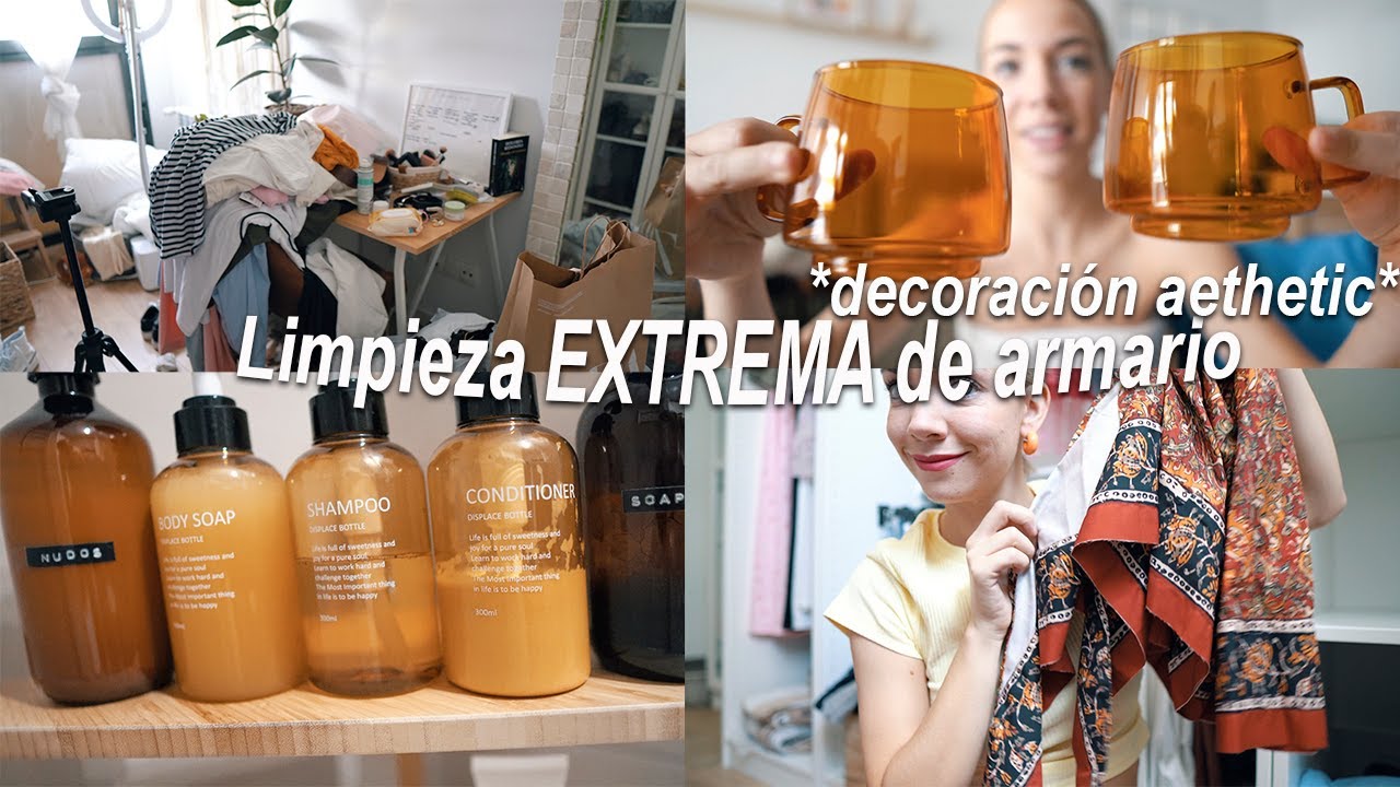 🔥Limpieza de armario EXTREMA🔥 y decoración AESTHETIC | Vlog (publi)